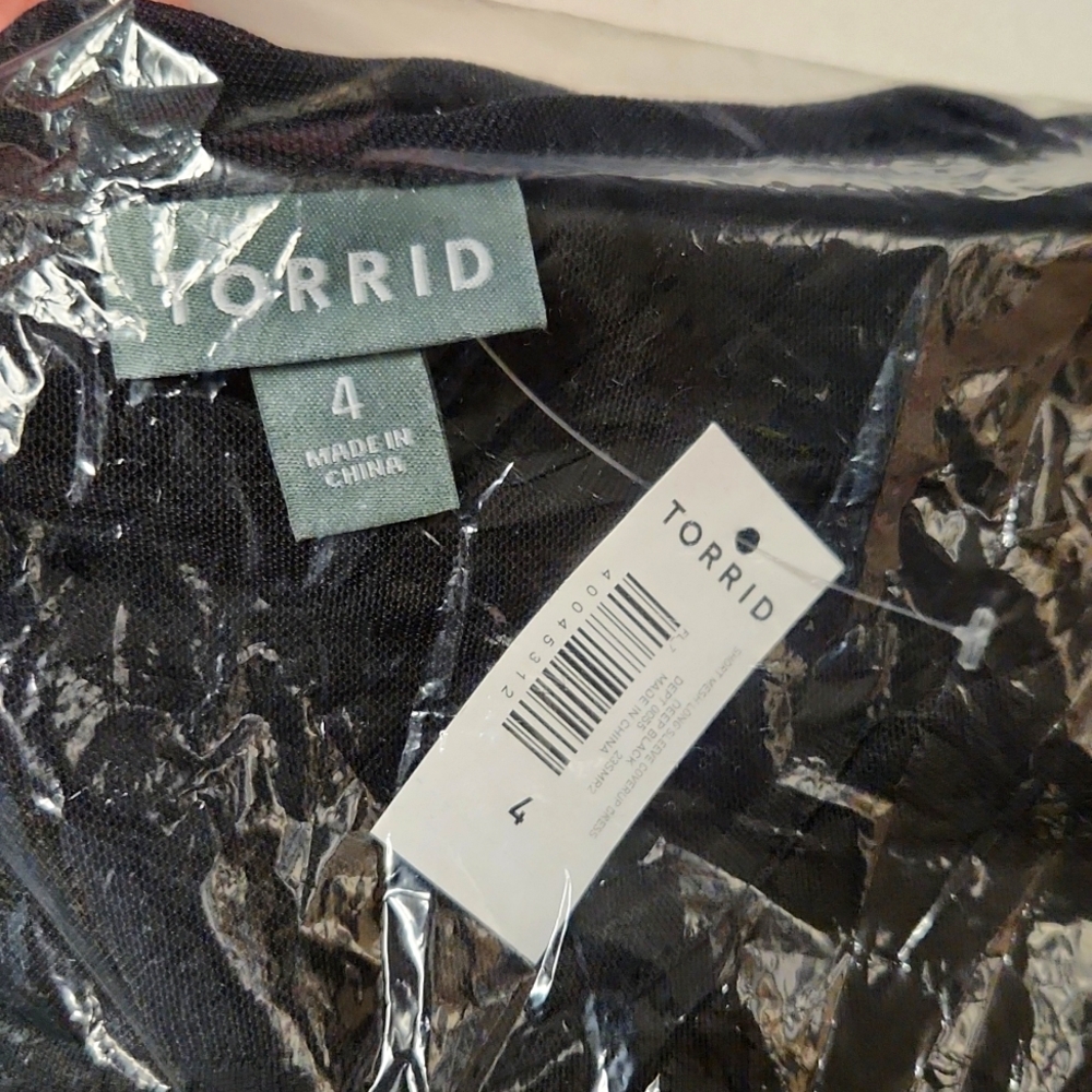 ❤️NWT TORRID SWIM COVER DRESS - MESH SEMI SHEER BEACH COVERUP PLUS SIZE LINGERIE - Picture 6 of 12